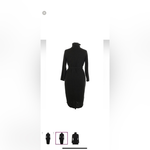 Torrid Dark Green Ribbed Belted Turtleneck Sweater Midi Dress Plus Size 1XL - Picture 1 of 3